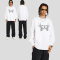 Customizable 225G American Street Gesture Printed Men's Long Sleeve T-Shirt Quick Dry Breathable with Customizable Logo