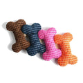 Pet Corduroy Bone Dog Chewing Toy Vocal Cleaning Training Toy Wholesale Chew Plush Toys for Dogs