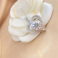 Trendy Moissanite Necklace 925 Sterling Silver Fashion Custom Jewelry Heart 3CT Moissanite Pendant Wedding Engagement Charms
