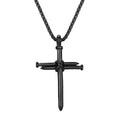 Trendy Stylish Men's Necklace Jewelry Silver Gold PVD Stainless Steel Necklace Cross Pendant for Man