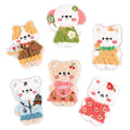 Cartoon Bear Dog Cat Tiger Embroidered Handmade Stick-On Nonwoven Felt Animal Patches for DIY Garment Accessories