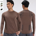2025 New Quickly Dry Breathable Sweat-Wicking Show Muscle Gym Longsleeve Pullover for Men Running Fitness Sports T-Shirts
