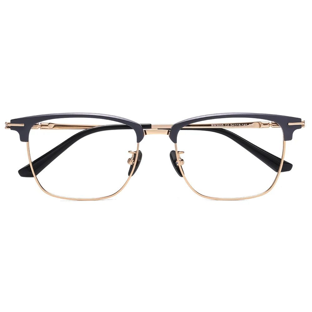 BW3005 Hot Selling High-quality Unisex Classical Aviation Aluminum Frame with Titanium Temple Optical Eyglasse Frames