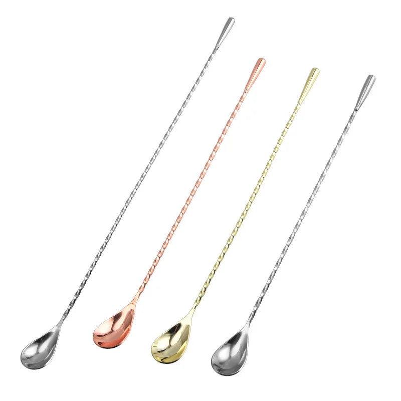 304 Stainless Steel Cocktail Water Drop Teardrop Mixing Cocktail Stirrer Mixing Stirring Spoon