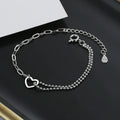 Custom Design Fashion Jewelry Bracelets Women Fine Jewelry 18K Gold Plated Hollow Heart Charm Chain Bracelet