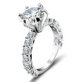 New Arrival Silver 925 Original 3 Carat Brilliant Cut Pass Diamond Test D Color Moissanite Wedding Ring for Women Fine Jewelry