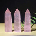 Natural Crystal Quartz Stone Rose Quartz Hexagon Column Ornaments Crystal Stone Gravel Hexagon Prism