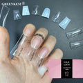 2023 Newest Trend Duck Flare Finger False Nail Tips Extension French Acrylic Capsule Nail Supplies Half Cover Duck Nail Tips