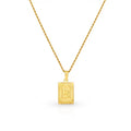 Chris April in Stock 316L Stainless Steel PVD Gold Plating Alphabet Letters Pendant Rope Chain Necklace