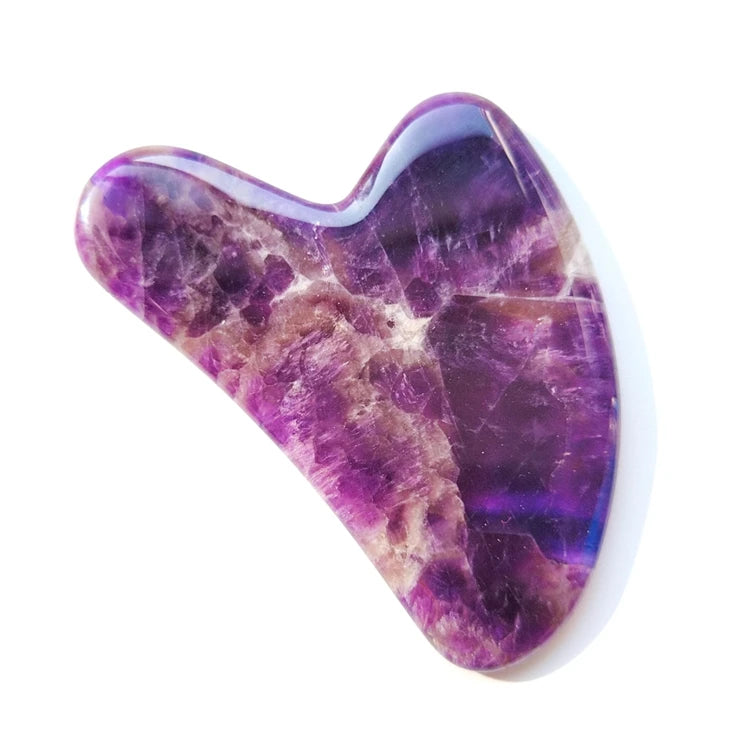 HZ Hot Selling Heating Light Amethyst Guasha Device Comb Eco-friendly Love Europe Folk Art Business Gift Quartz Body Gua Sha