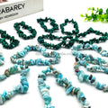 Wholesale Natural Crystal Larimar Chips Bracelet Crystal Craft Malachite Bracelet Chips Elastic Bracelet for Gift