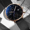 Wholesale Custom Logo Quartz Wristwatches Men Stainless Steel  Watches Water Reslst Luxury Transparent Business Sports Watches