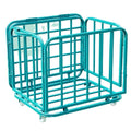 Portable Stainless Steel Folding Basketball Cart with Removable Foldable Wheels Small Size Large Ball Cart for Football Use