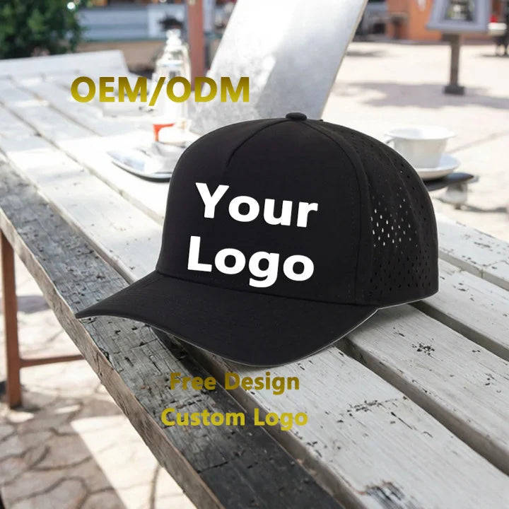Personalized Blank Laser Perforated Nylon Gorras De B��isbol Quick Dry Unisex Mesh Baseball Cap with Custom Logo