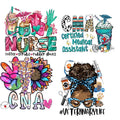 Custom Nurse Day Love Leopard Decal Anime Designs Stickers DTF Print Heat Press Iron on Transfers Stickers for T Shirts