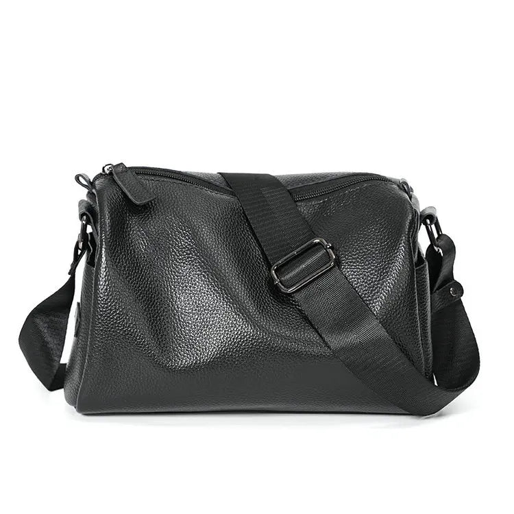 Wholesale New Real Leather Sport Side Chest Sling Crossbody Luggage Travel Shoulder Messenger Bag for Men Women's