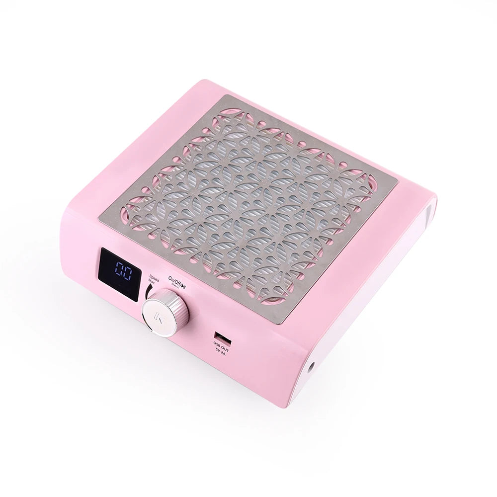 Multifunction 85w Rechargeable Electric Brushless Nail Dust Collector Absorber Extraction Device Vacuum for Nail Salon Table
