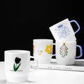 New INS Tulip Glass Cup with Handle High-value Heat-resistant Glass Cup