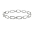 Wholesale New Ins Style Custom Design 925 Sterling Silver Shining CZ Link Bracelet Bangle Elegant Women Dainty Anklet