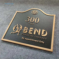 Building Sign Brass HONGSEN Custom Bronze Metal Commemorative Brass Plaque for Hotel Apartment Room Door Number Identification