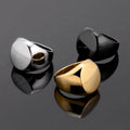 Classical Simple Plain Custom Engraved Ring Stainless Steel Rings for Men Fashion Jewelry Black White Gold Finger Signet Rings