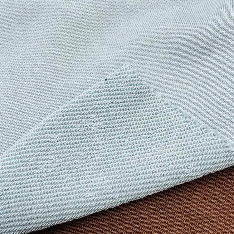 Thick Melange CVC 3 Ends 88/12 Knit French Terry Polyester Cotton Cloth Fabric Hoodies