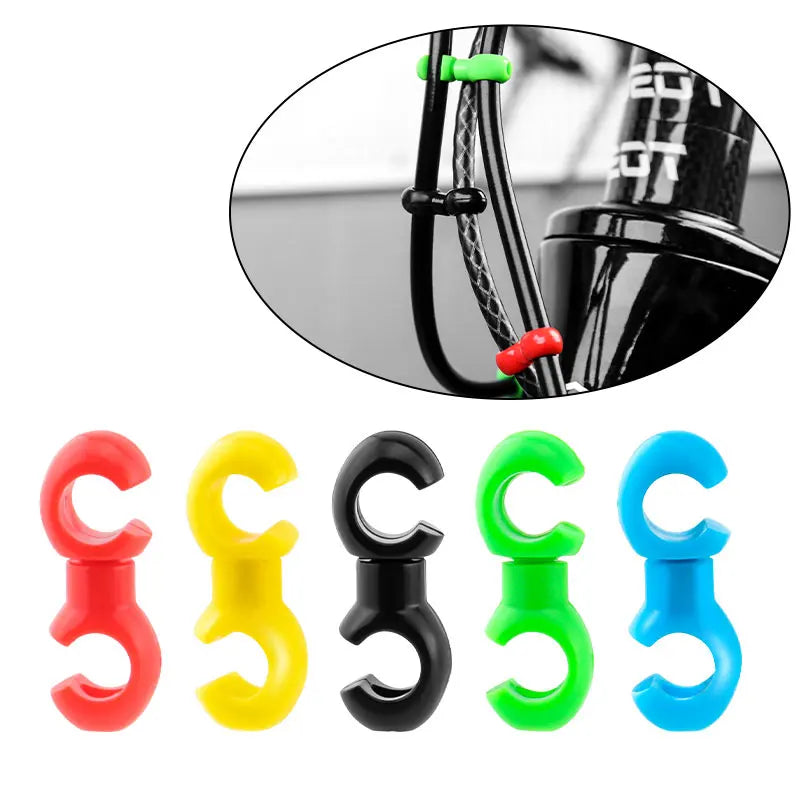MUQZI  Bicycle Rotatable 360 Degree Line Pipe Buckle MTB Bike Derailleur Shift Cable Brake S Style Clips Buckle