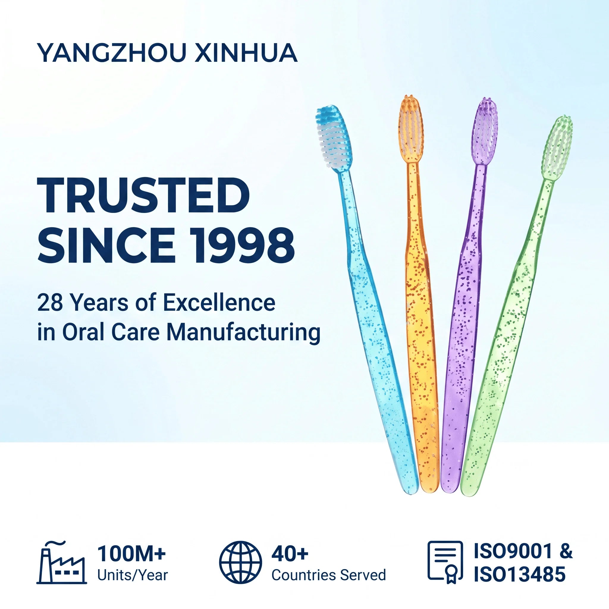 Custom OEM ODM PS Plastic Manual Toothbrush Sparkle Transparent Handle Soft Bristle Toothbrush for Adults