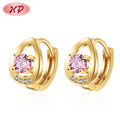 Quality Brand 18k Gold Plated Brass Water Drop Cz Cubic Zirconia Dainty Fashion Jewelry Ear huggies Earrings for Women