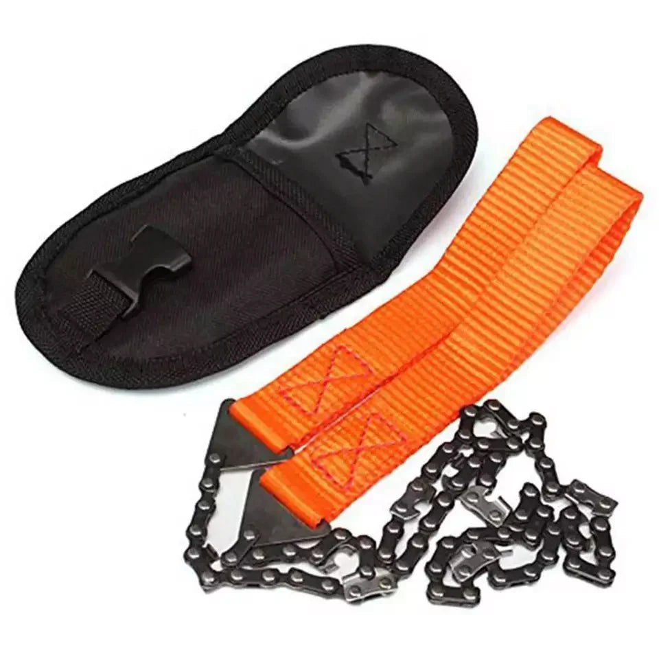Outdoor Pocket Wire Saw Steel Chain Saw Hand Chainsaw 11 Teeth Portable Garden Emergency Gear  Wood Cutting Tool