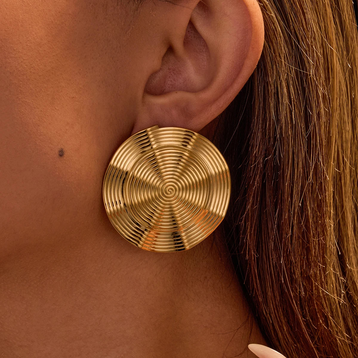 Hawaii Boho Statement Jewelry Women Stainless Steel Geometric Thread Schmuck Earrings Bijoux En Acier Inoxydable
