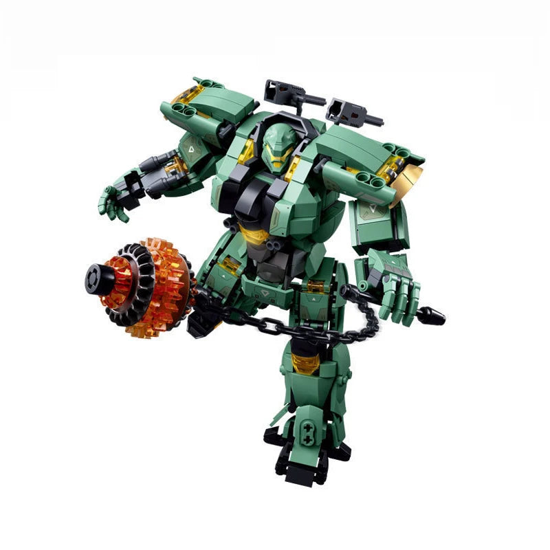 Cubique Transforming Robot Building Block Set Samurai Mecha Warrior Models Assembly Action Figures Boys Gift Item