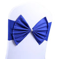 butterfly Shape Wholesale Price Bridal Chair Cover Sashes With Small Beads Buckle Wedding Chair Sash