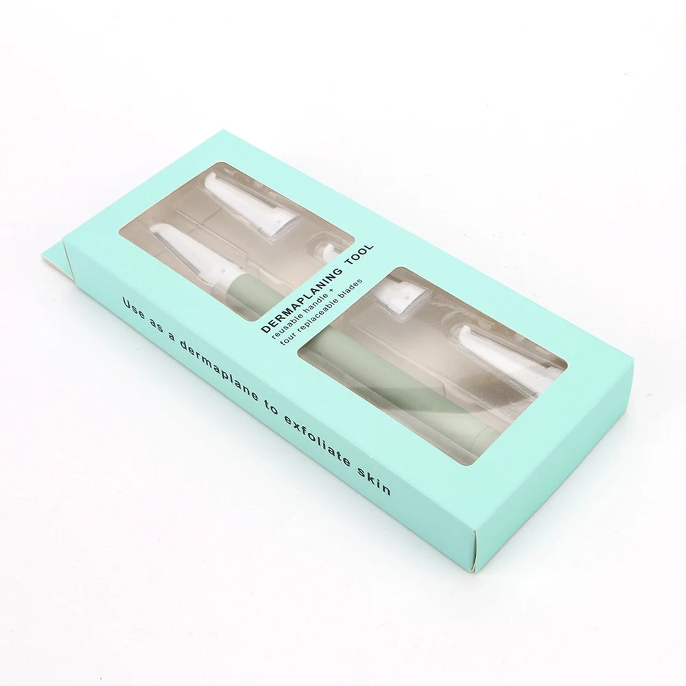 Women Dermaplaning Face Exfoliating Tool with Refill Blade Metal Handle Facial razor