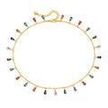 Fashion Retro Water Drop Shape Turkey Eye Color Enamel Necklace Creative Design Retro Trend Eye Necklace Jewelry Party Gift