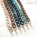 Plastic Bag Accessory Acrylic Resin Thick Chain Links With Snap Hook for Phone Strap Replace Handbag Purse Strap