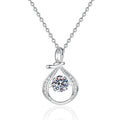 Stylish New S925 Sterling Silver Moissanite Jewelry with GRA Certificate 0.5Carat Moissanite Necklace for Women