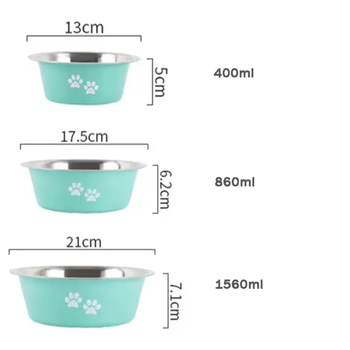 IVYPET Custom Logo Stainless Steel Pet Feeding Metal  Dog Pet Bowl