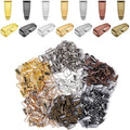350 Pcs 7-Color Necklace Pendant Clasp ConnectorsMetallic Feeling Charms Necklace Bails DIY Jewelry Clasps Making