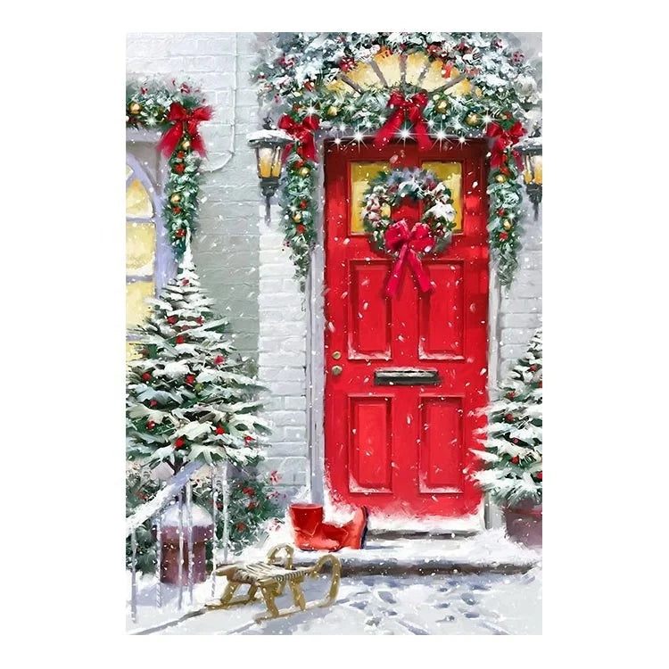 Ever Moment Diamond Painting Christmas Winter Door Picture Mosaic 5D DIY Full Square Rhinestone S2F474