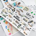Ready to Ship Uv Dtf Cold Transfer 12Oz 15Oz 16Oz 24Oz 40Oz Cup Tumbler Wrap Vinyl Transfers 5000+ Designs for Cups