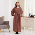 Wholesale New Islamic Two Piece Abaya Set With Pockets Women Modern Saudi Arabic Muslim Dress