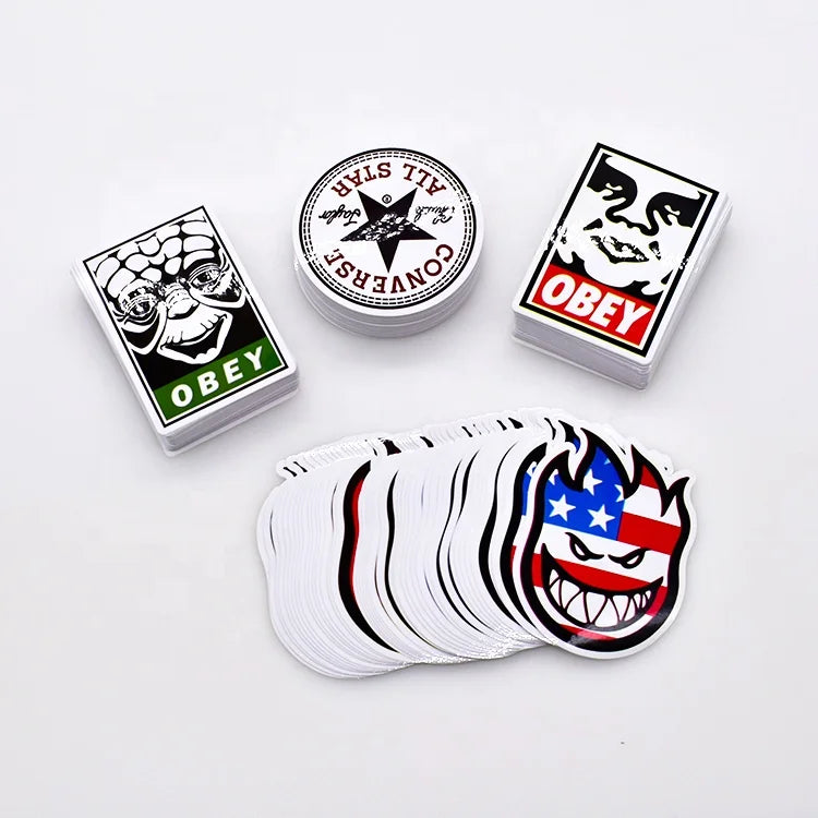 Print Personalized logo Waterproof Vinyl Die Cut Pvc Cartoon Stickers for Luggage case