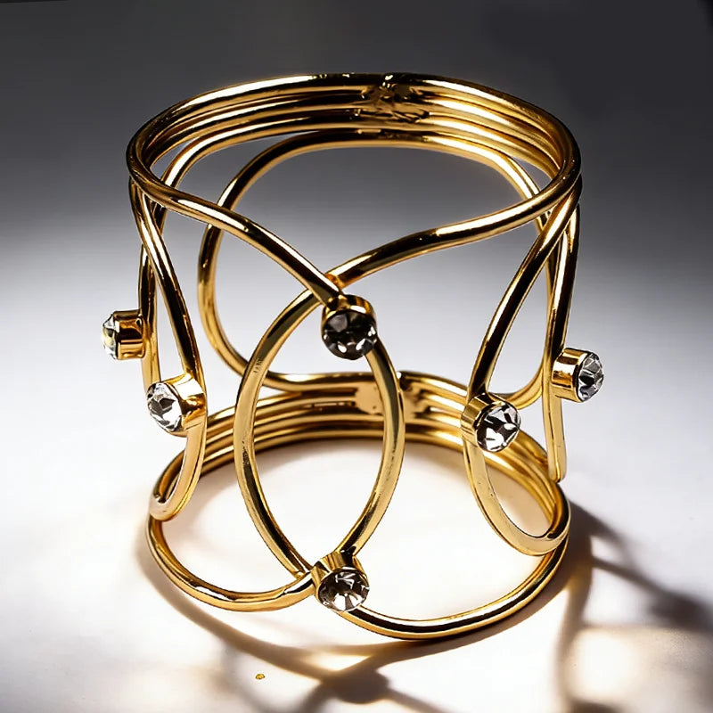 X Shape Gilded Napkin Ring for Wedding