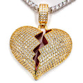 Custom Hip Hop Jewelry Heart Necklace Pendant Necklace Pendant