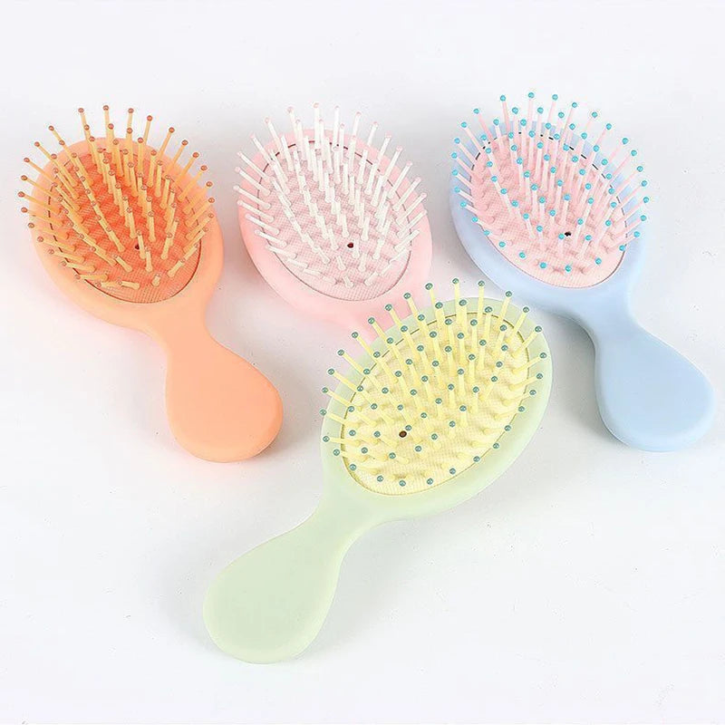 Factory Wholesale Travel Size Baby Hair Straightener Brush Mini Plastic Handle Detangler Brush Hair Comb