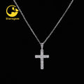 925 Silver Hip Hop Men Mossanite Cross Pendant Necklace S925 Women Vvs Mossanite Jewelry Diamond Necklace for Men
