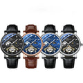 Luxury Reloj Hombre Genuine Leather Strap 22mm 3ATM Pointer Date/Week/Month Custom Logo Fashion Classic Automatic Mechanical Men