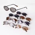 Fashionable Retro Small Oval Steampunk Oval Metal Frames Sunglasses Trendy Premium Unisex Oval Full Sunglasses Alloy Sunglasses