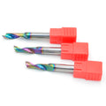 Aluminium ROUTER BIT Single Flute Wood Milling Cutter 12mm CARBIDE END MILL DLC Color Coating for ACRYL PLASTIC Woodwork TOOL